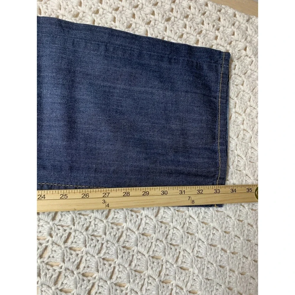 Vtg True Religion Jeans Men Tag 34 Apprx W36 L33  Blue Denim Bootcut Made in USA